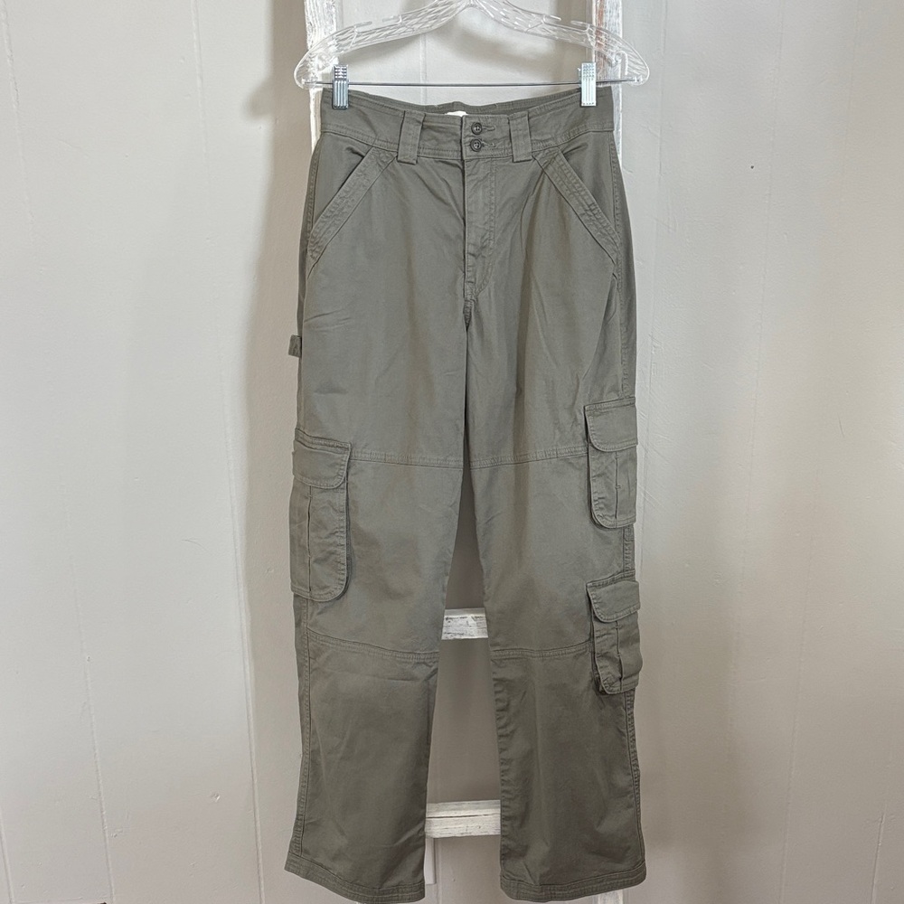 Abercrombie & Fitch Women's Straight Leg Cargo Pants - Olive